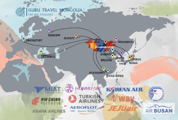 Direct flights to Mongolia